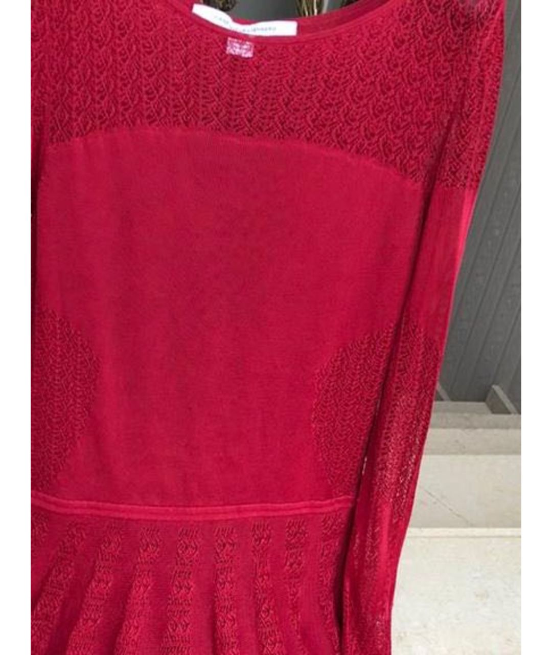 DIANE VON FURSTENBERG Красное хлопко-эластановое коктейльное платье, фото 3