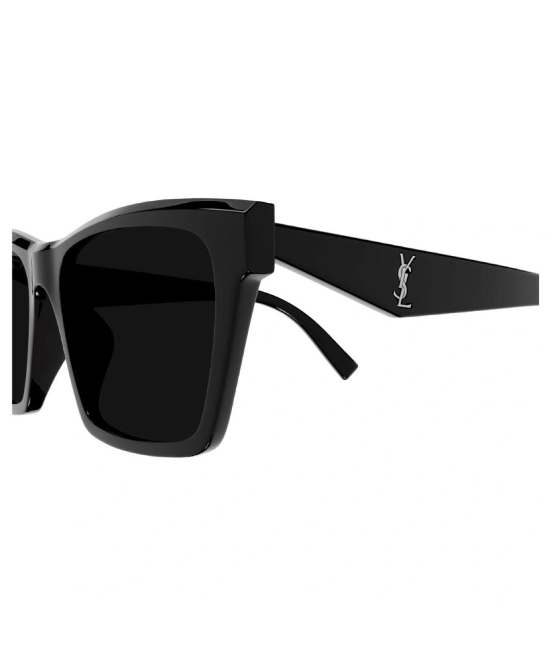 SAINT LAURENT Черные пластиковые солнцезащитные очки, фото 3