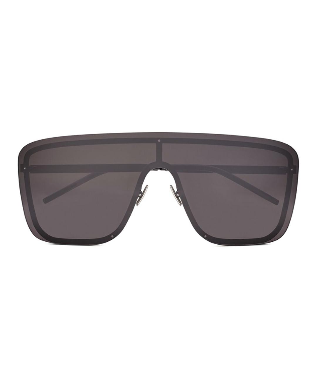 SAINT LAURENT Черные металлические солнцезащитные очки, фото 2