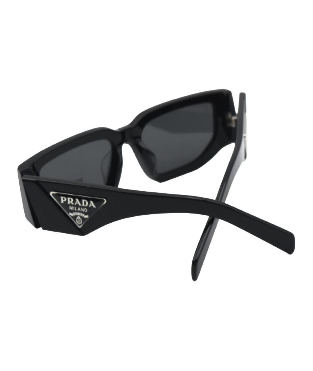 PRADA Черные пластиковые солнцезащитные очки, фото 4