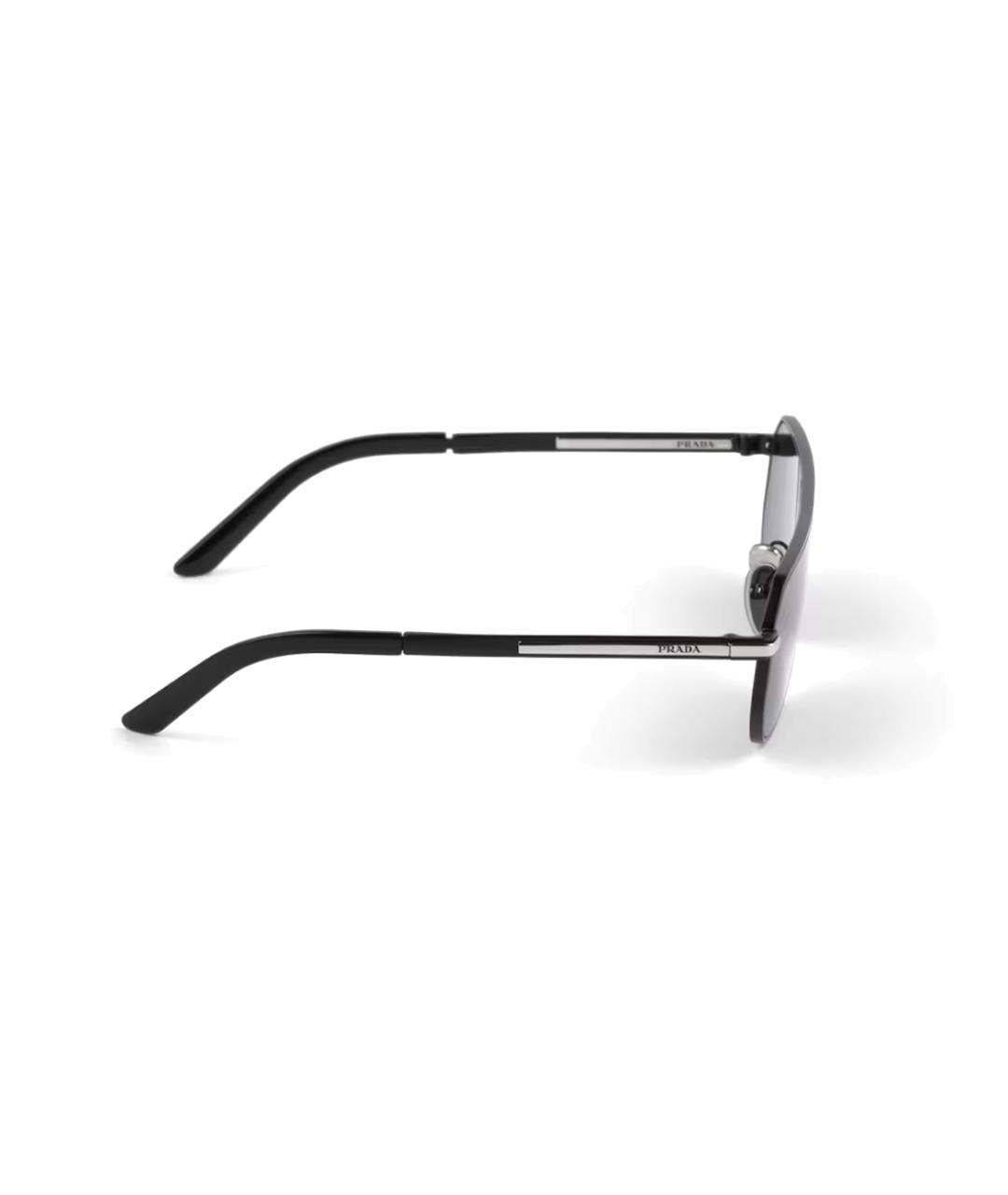 PRADA Черные металлические солнцезащитные очки, фото 3