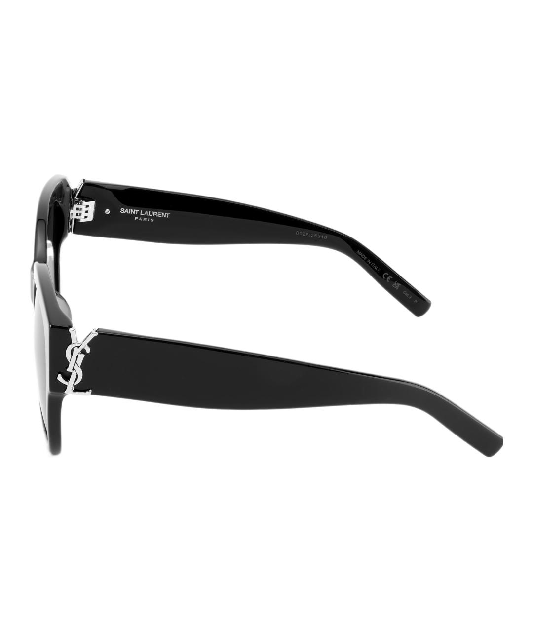 SAINT LAURENT Черные пластиковые солнцезащитные очки, фото 3