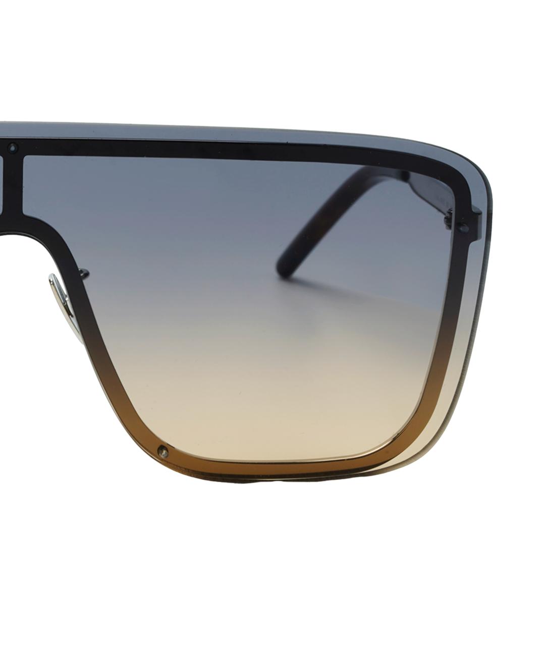 SAINT LAURENT Серебряные металлические солнцезащитные очки, фото 4