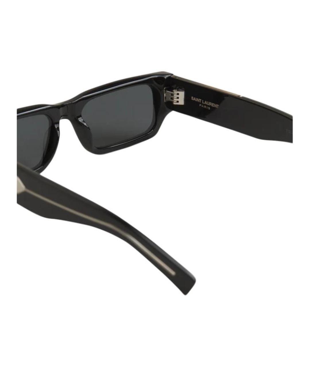 SAINT LAURENT Черные пластиковые солнцезащитные очки, фото 4