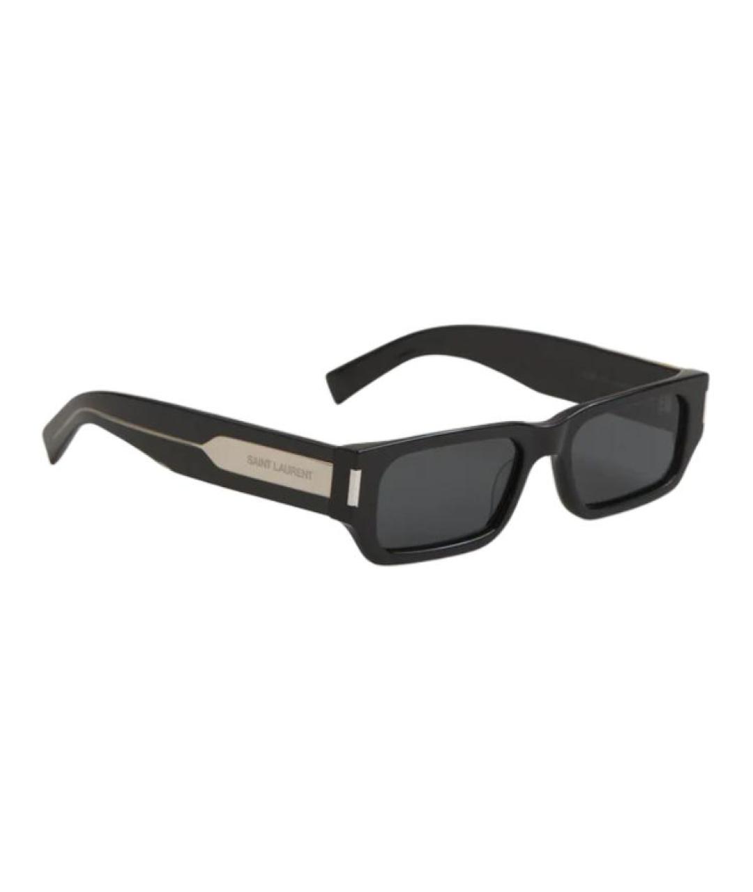 SAINT LAURENT Черные пластиковые солнцезащитные очки, фото 3