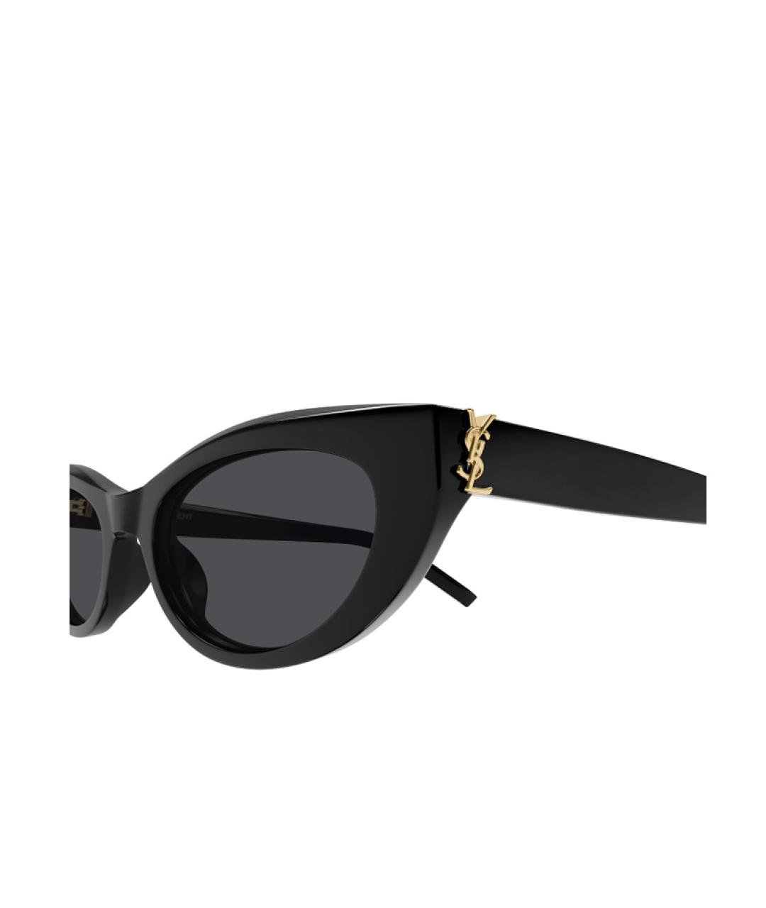 SAINT LAURENT Черные пластиковые солнцезащитные очки, фото 4