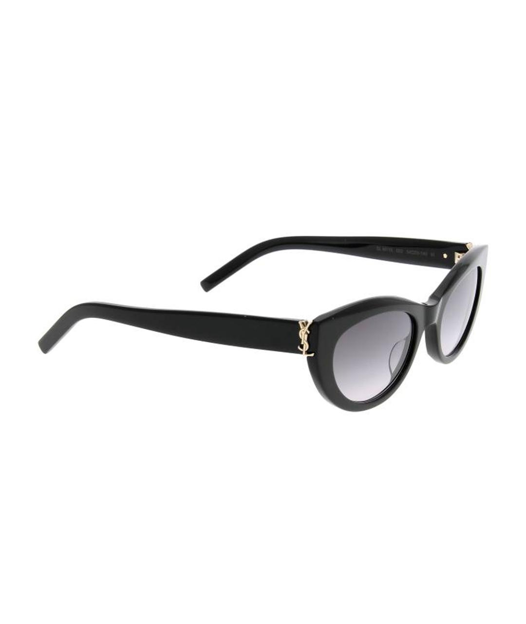 SAINT LAURENT Черные пластиковые солнцезащитные очки, фото 3