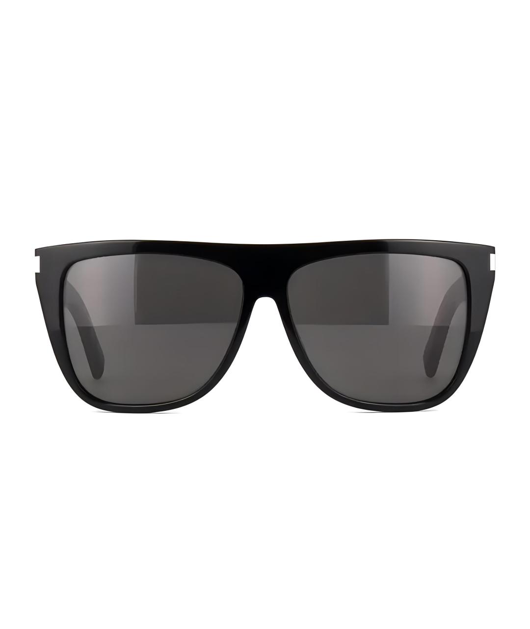 SAINT LAURENT Черные пластиковые солнцезащитные очки, фото 1