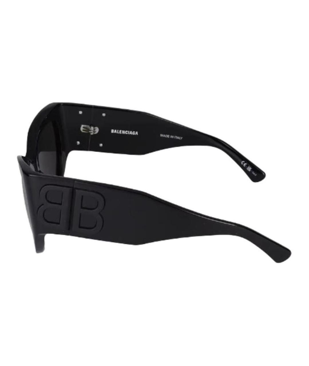 BALENCIAGA Черные пластиковые солнцезащитные очки, фото 3