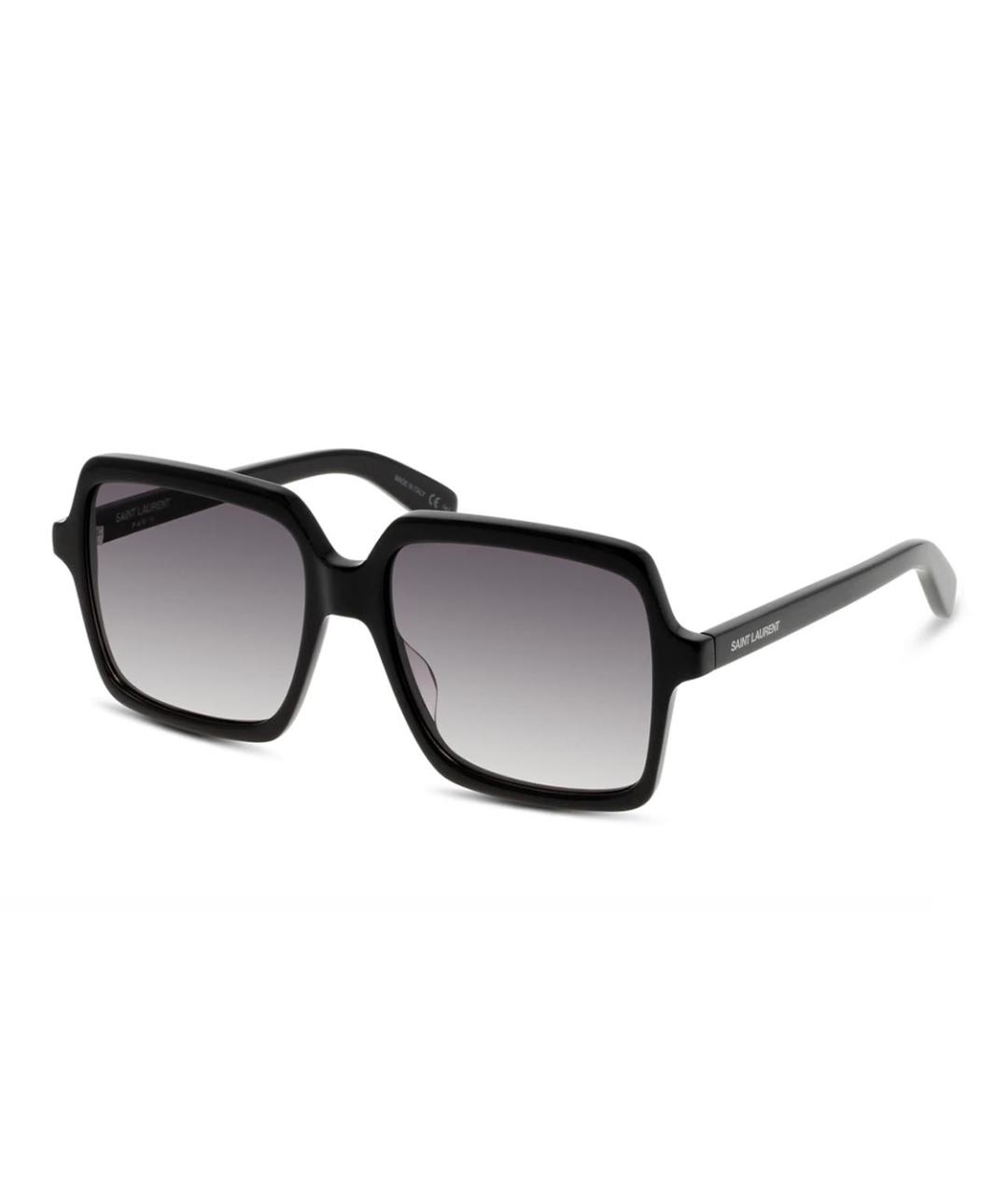SAINT LAURENT Черные пластиковые солнцезащитные очки, фото 1