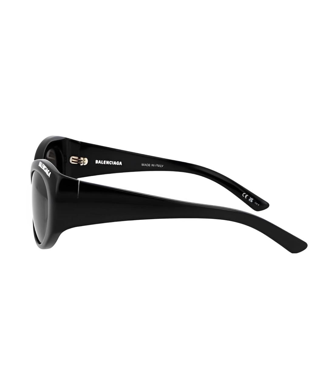BALENCIAGA Черные пластиковые солнцезащитные очки, фото 3