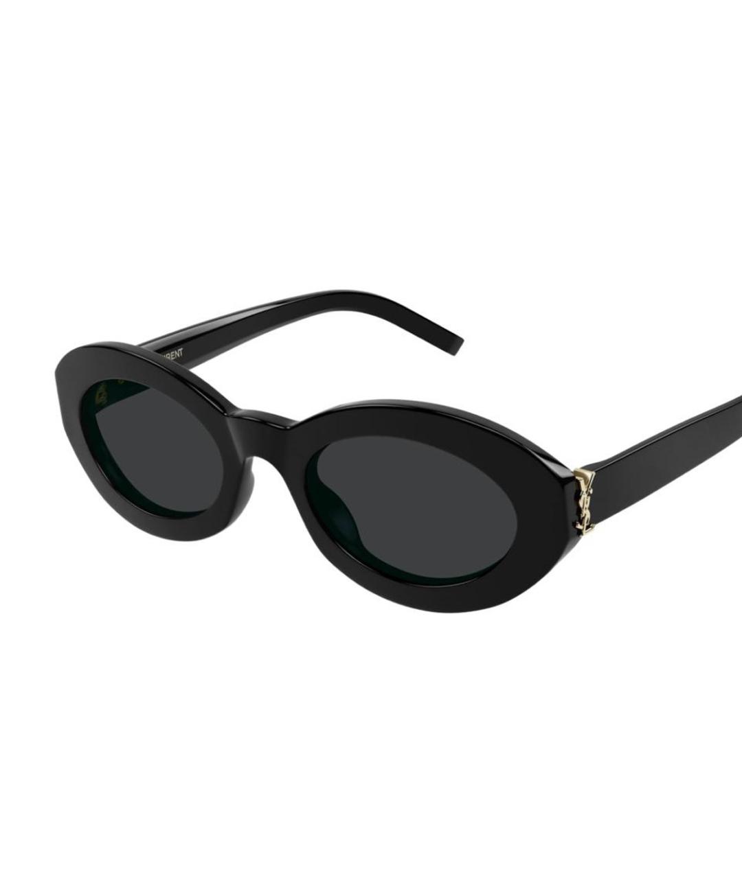 SAINT LAURENT Черные пластиковые солнцезащитные очки, фото 3