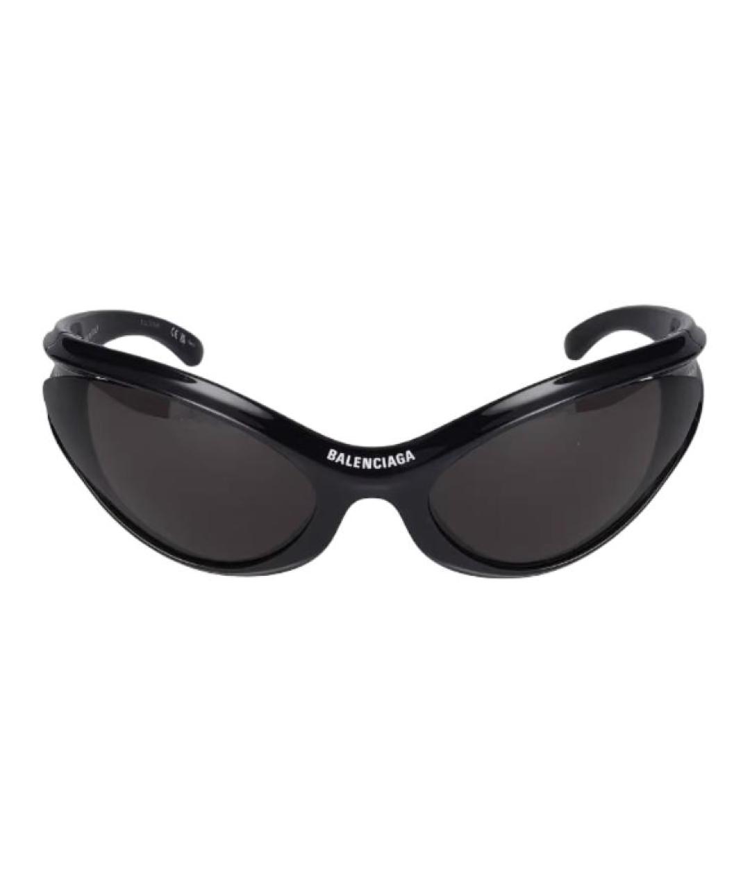 BALENCIAGA Черные пластиковые солнцезащитные очки, фото 3
