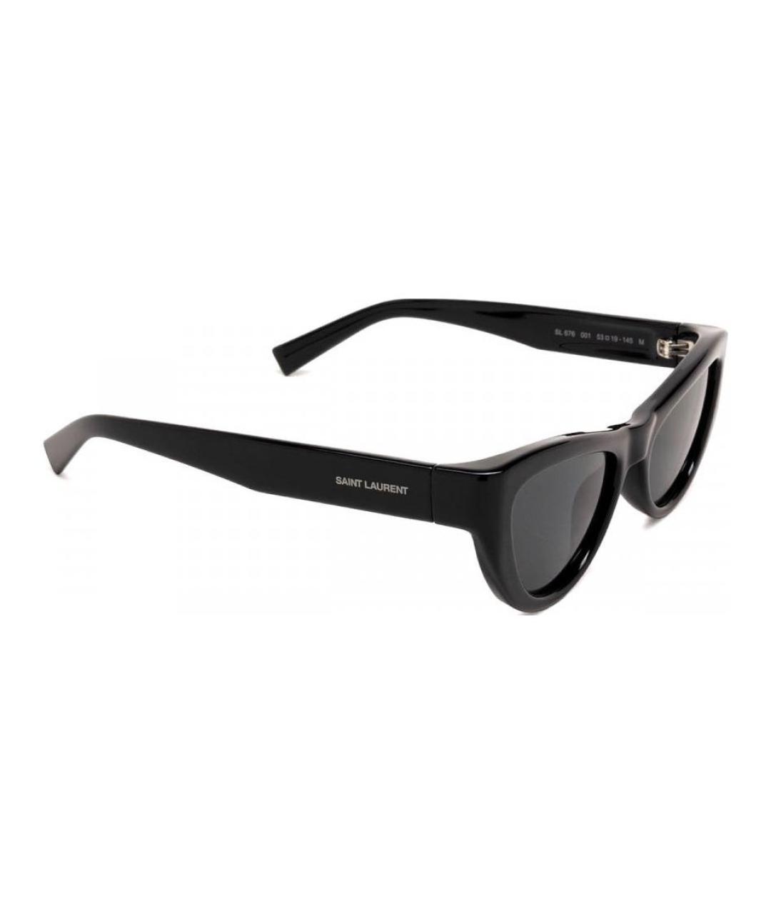 SAINT LAURENT Черные пластиковые солнцезащитные очки, фото 3