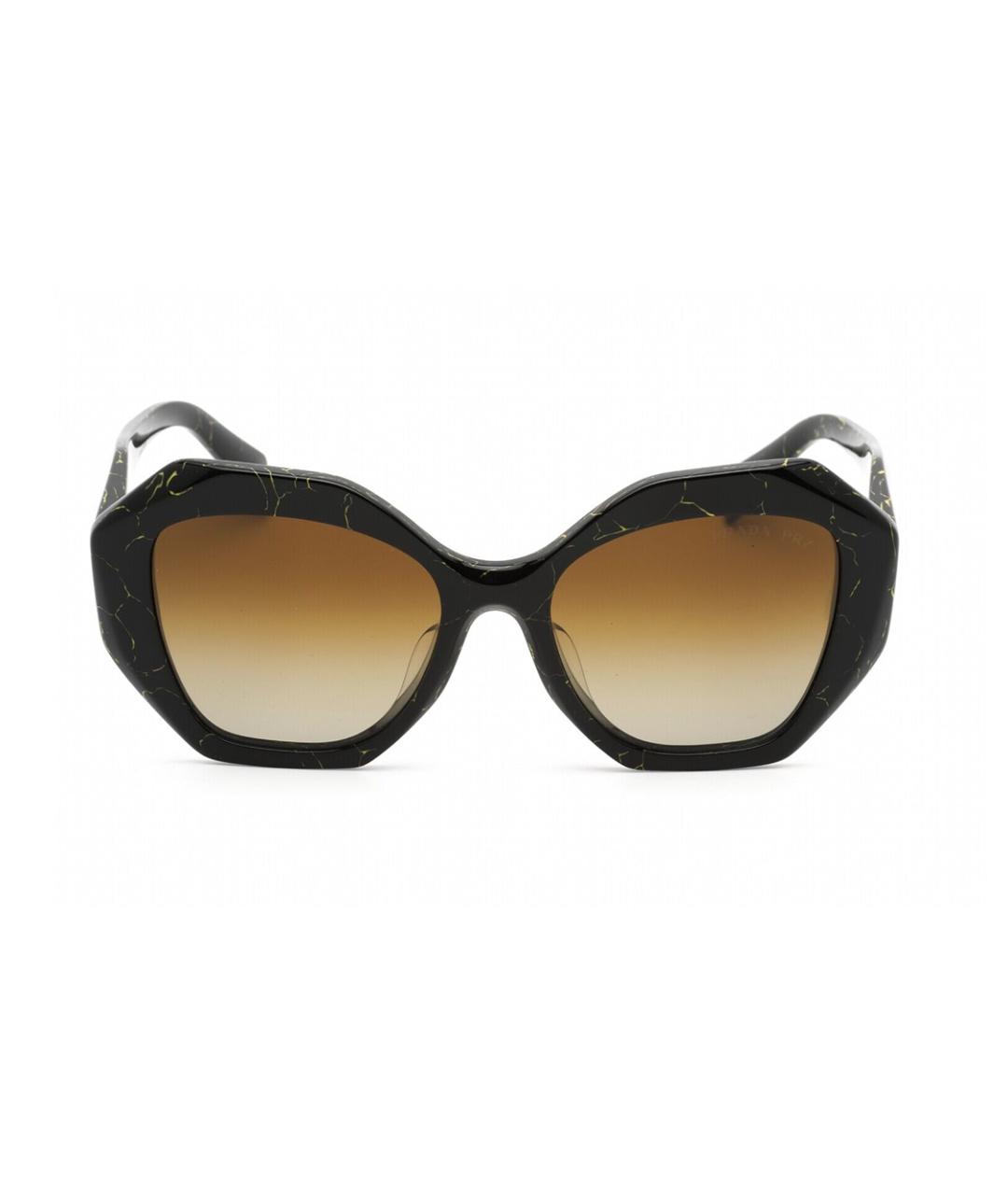 PRADA Черные пластиковые солнцезащитные очки, фото 2