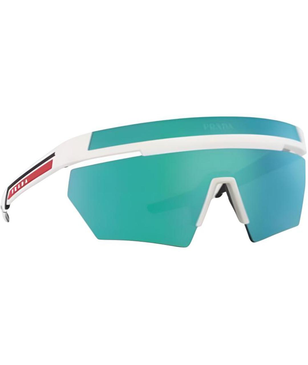 PRADA Белые пластиковые солнцезащитные очки, фото 2