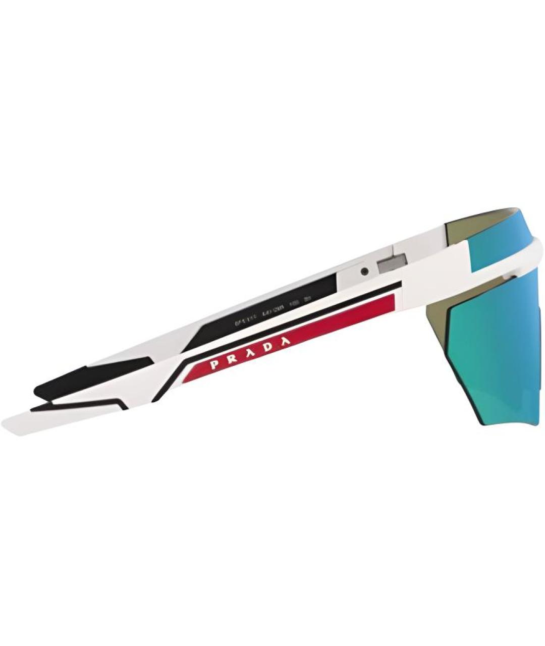 PRADA Белые пластиковые солнцезащитные очки, фото 3