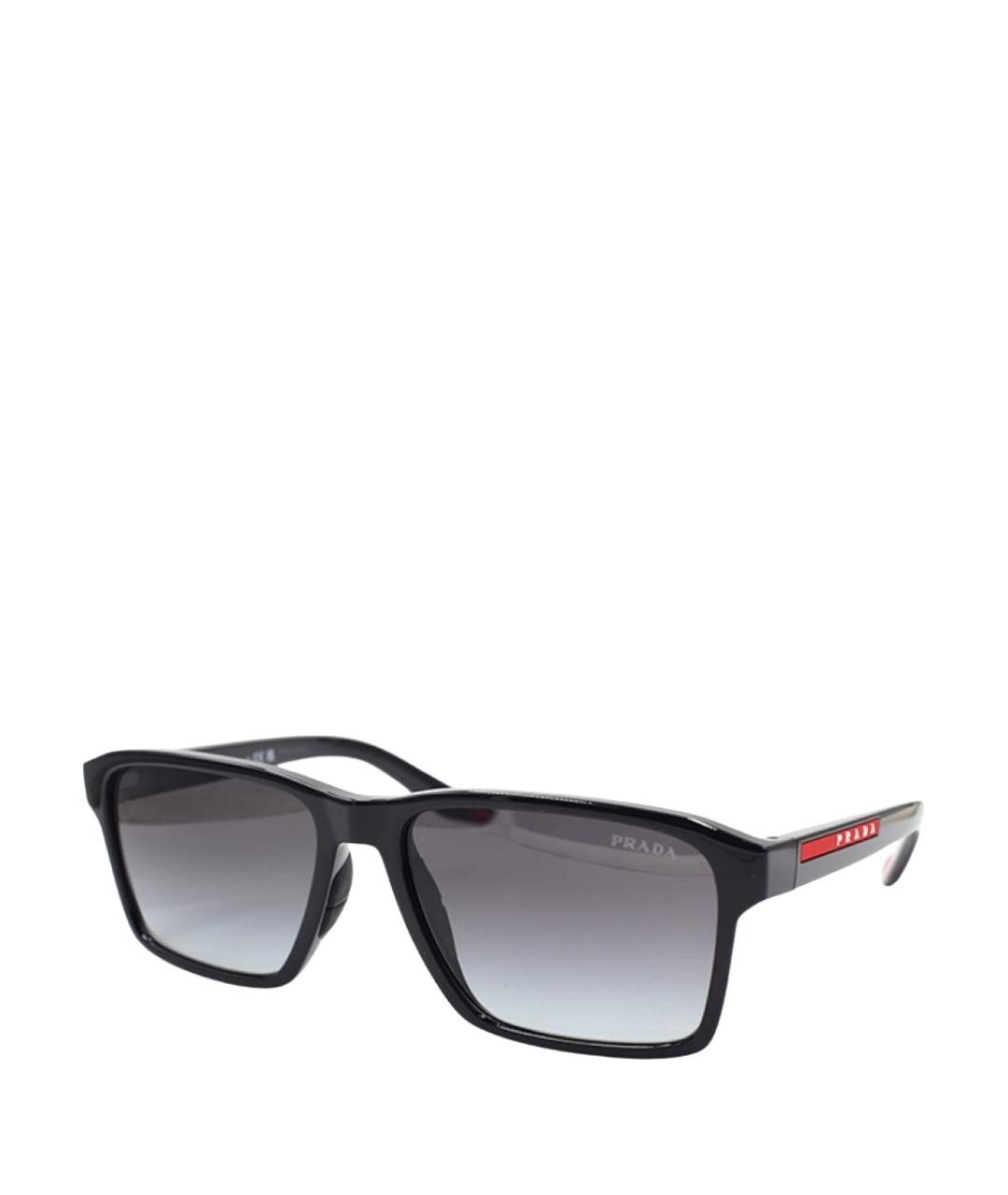 PRADA Черные пластиковые солнцезащитные очки, фото 1