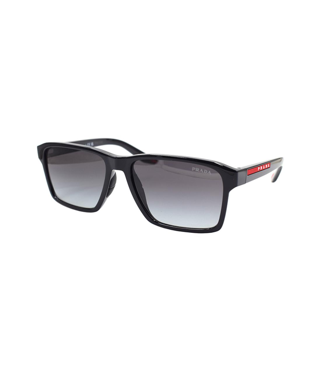 PRADA Черные пластиковые солнцезащитные очки, фото 4