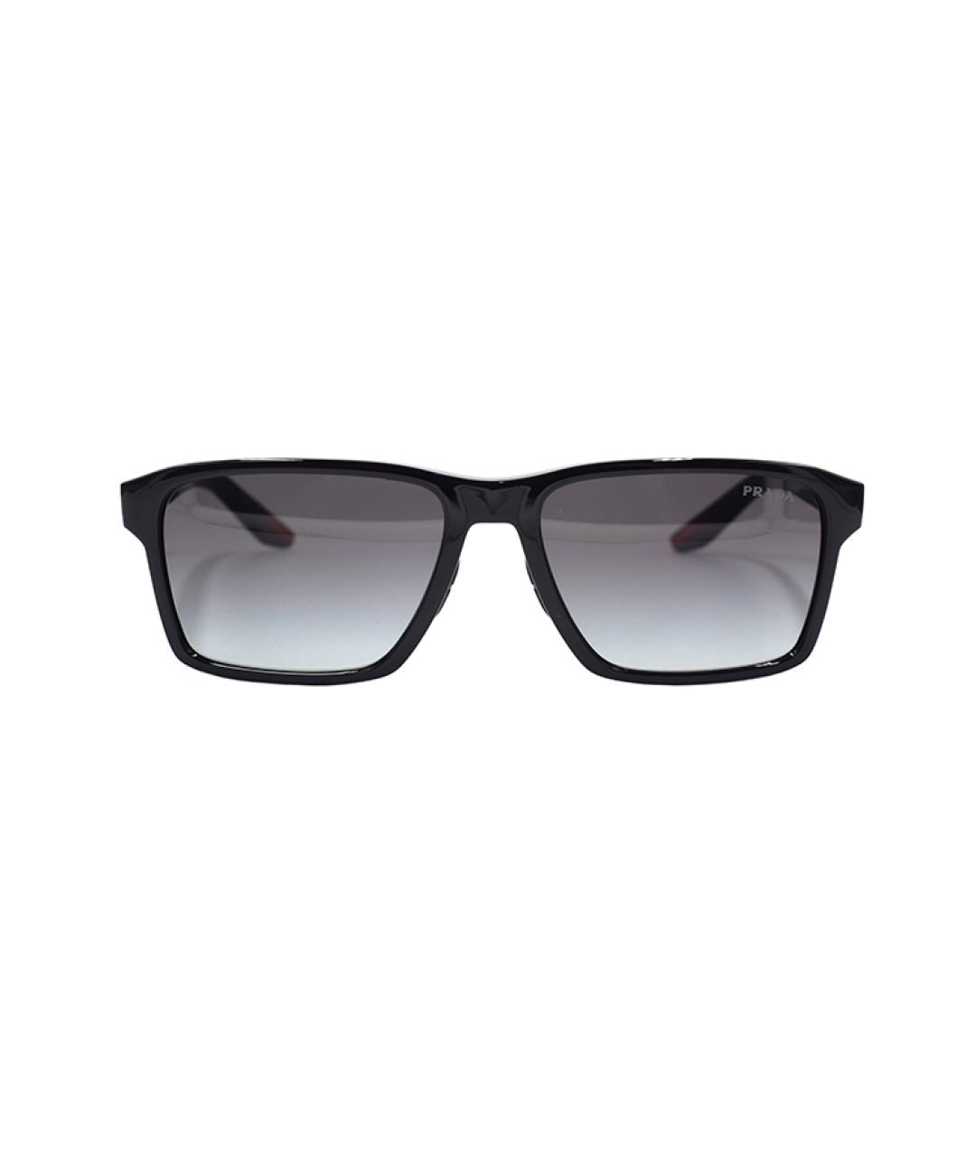 PRADA Черные пластиковые солнцезащитные очки, фото 2