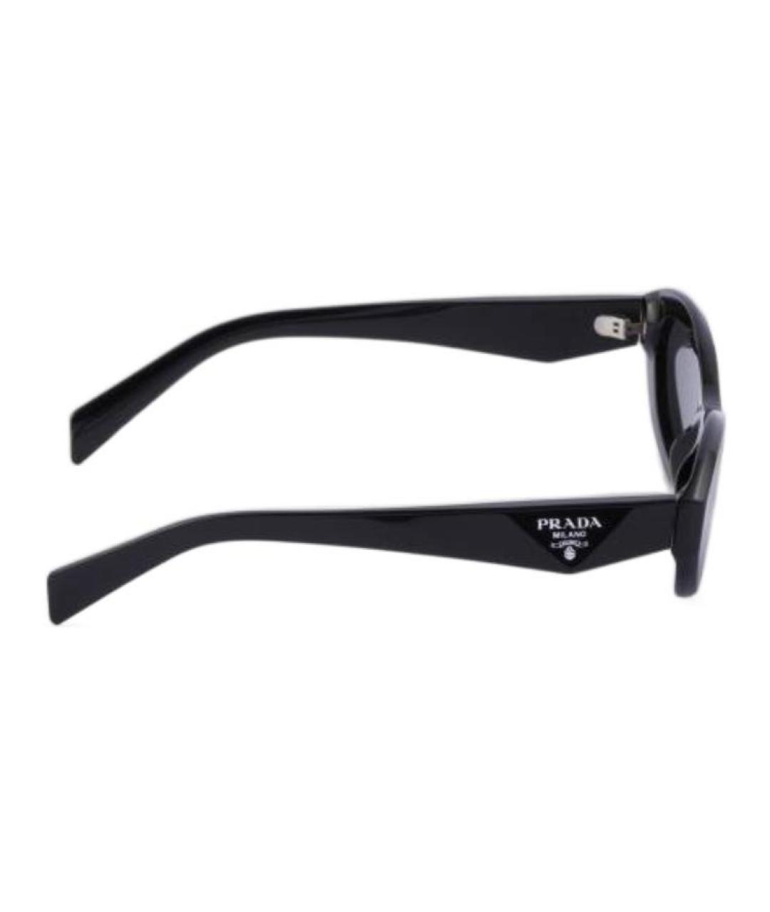 PRADA Черные пластиковые солнцезащитные очки, фото 3