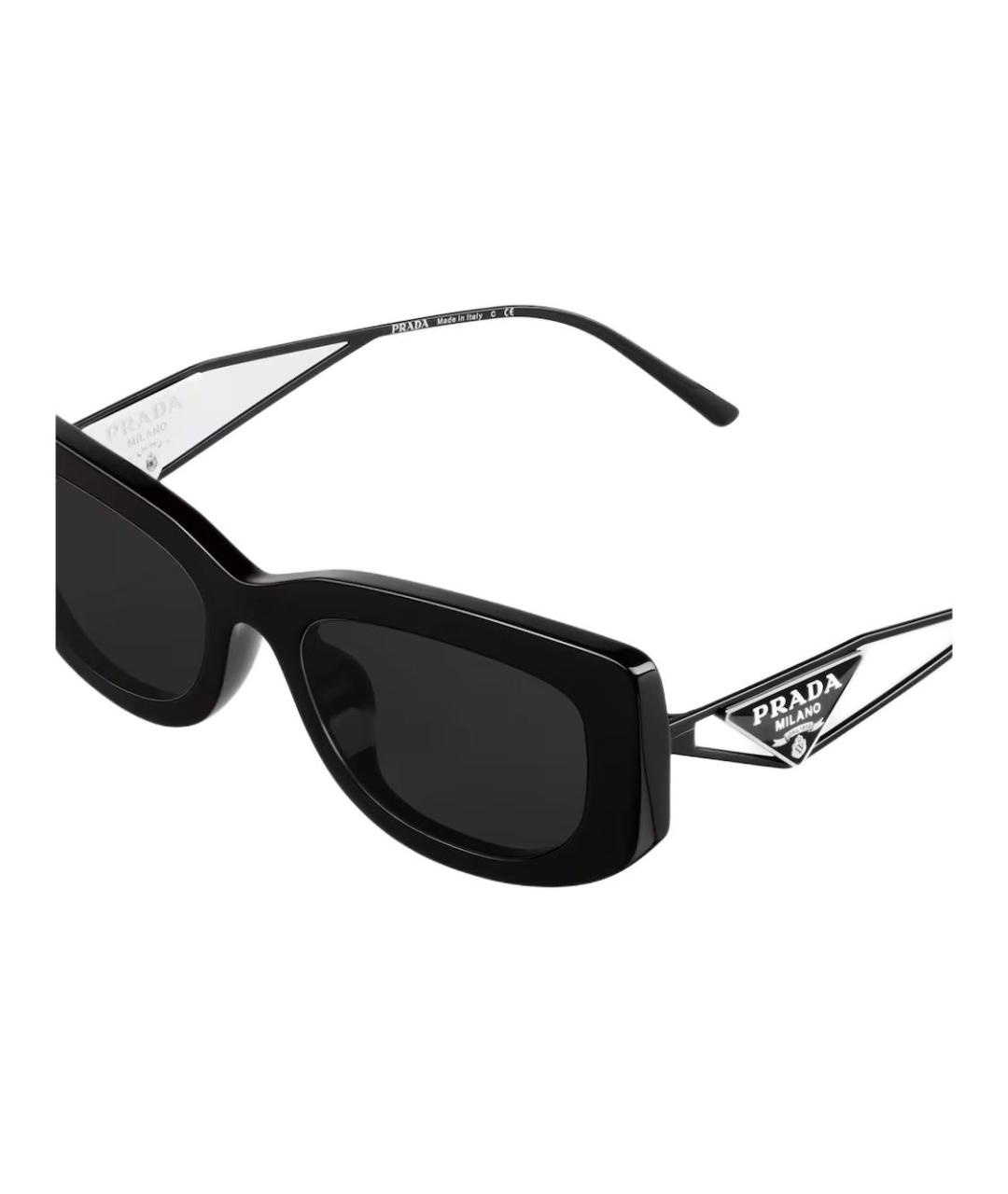 PRADA Черные металлические солнцезащитные очки, фото 4