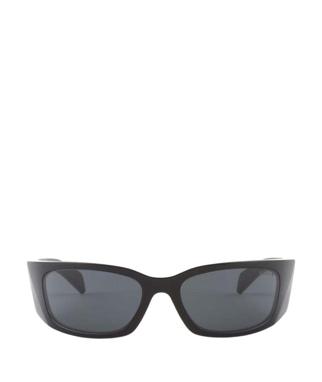 PRADA Черные пластиковые солнцезащитные очки, фото 1