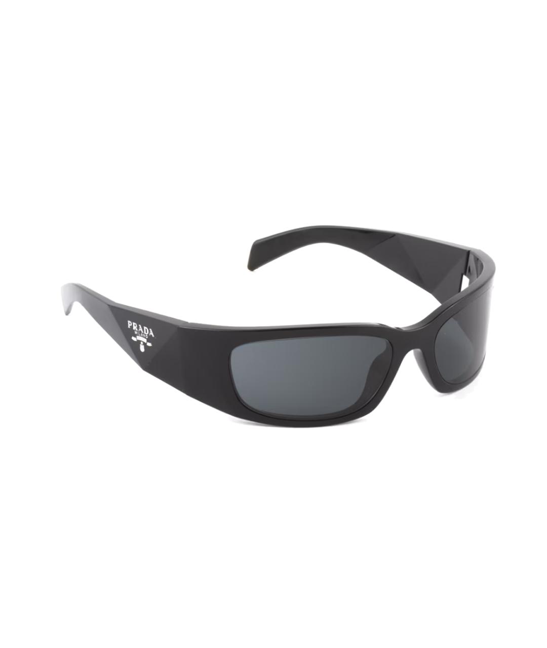 PRADA Черные пластиковые солнцезащитные очки, фото 2