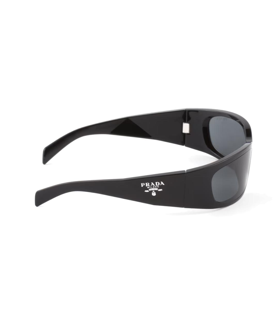 PRADA Черные пластиковые солнцезащитные очки, фото 3