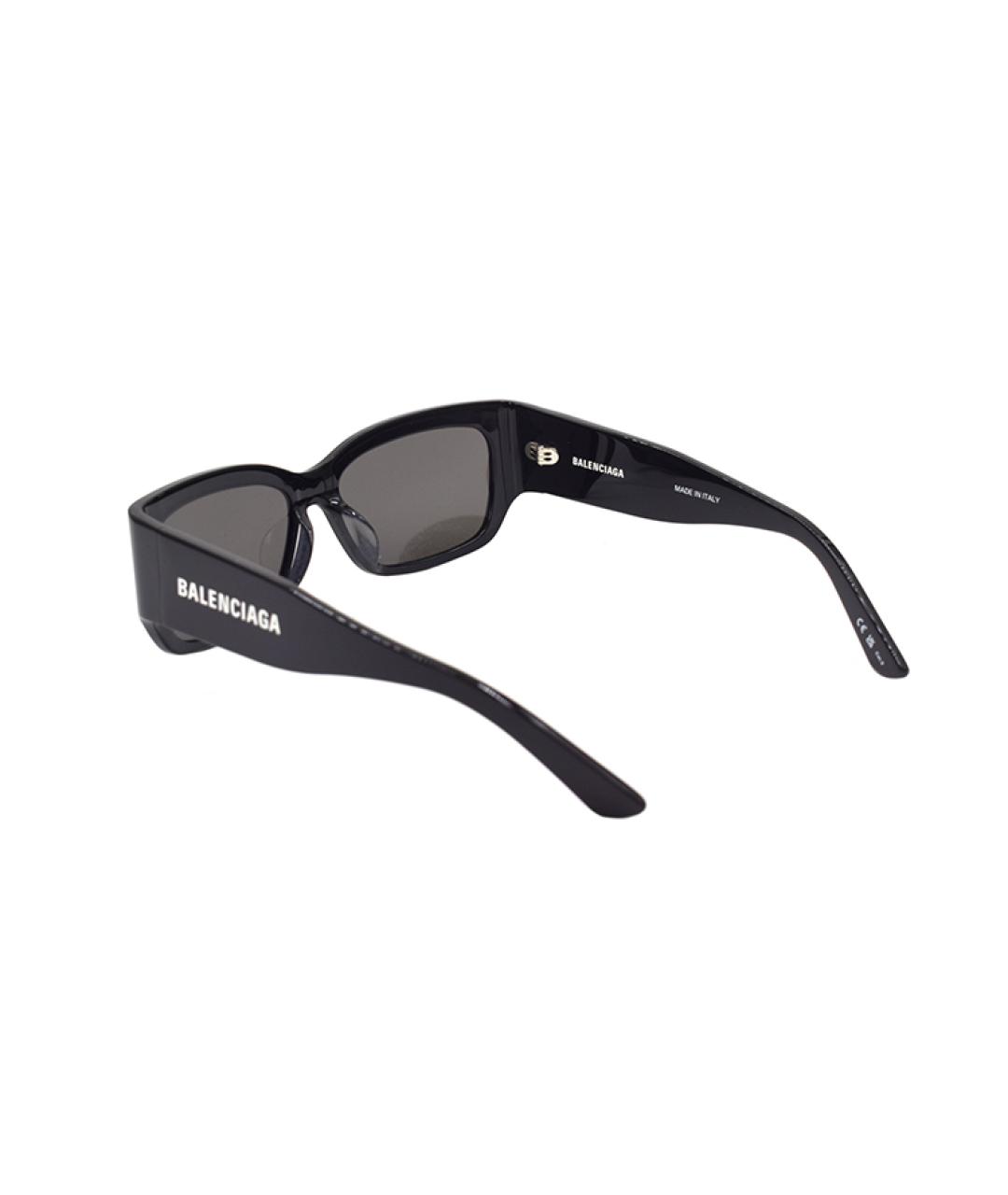 BALENCIAGA Черные пластиковые солнцезащитные очки, фото 3