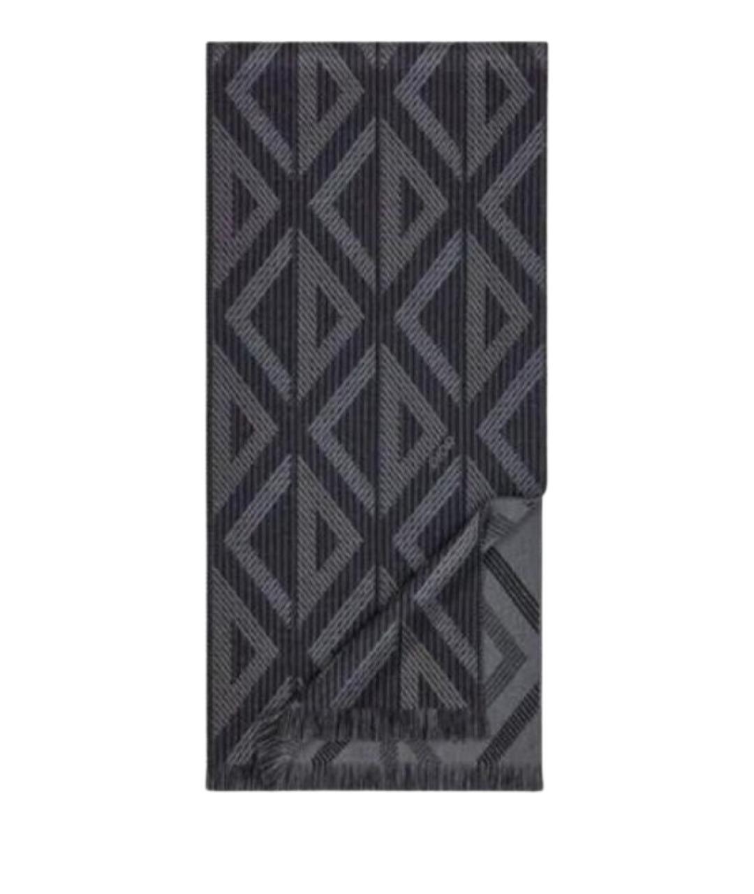 CHRISTIAN DIOR Черный шарф, фото 1