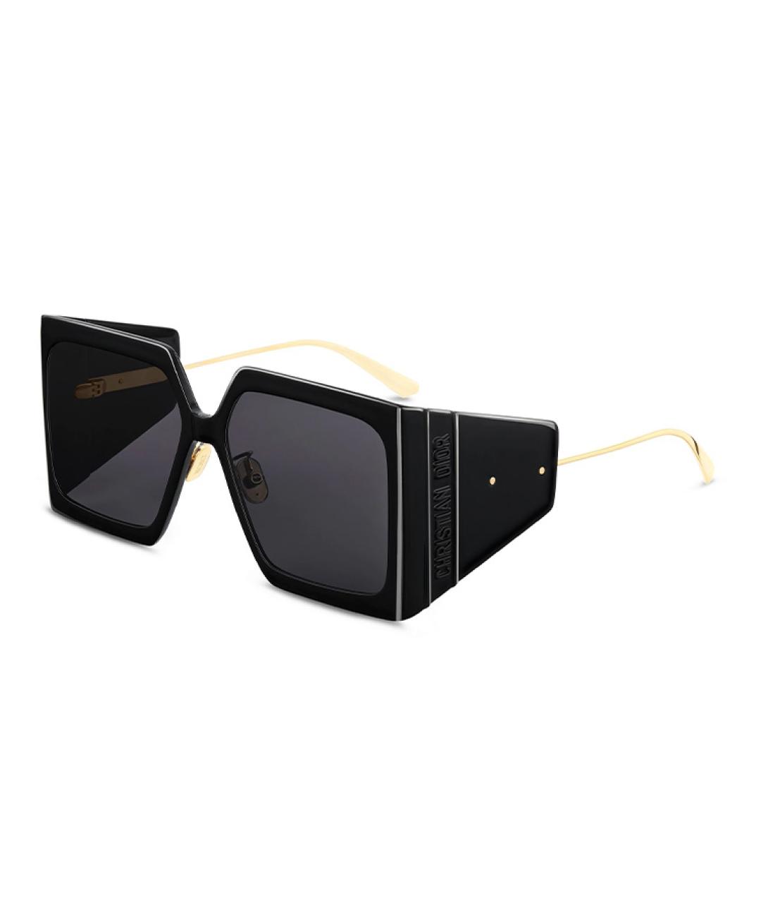 CHRISTIAN DIOR Черные металлические солнцезащитные очки, фото 1