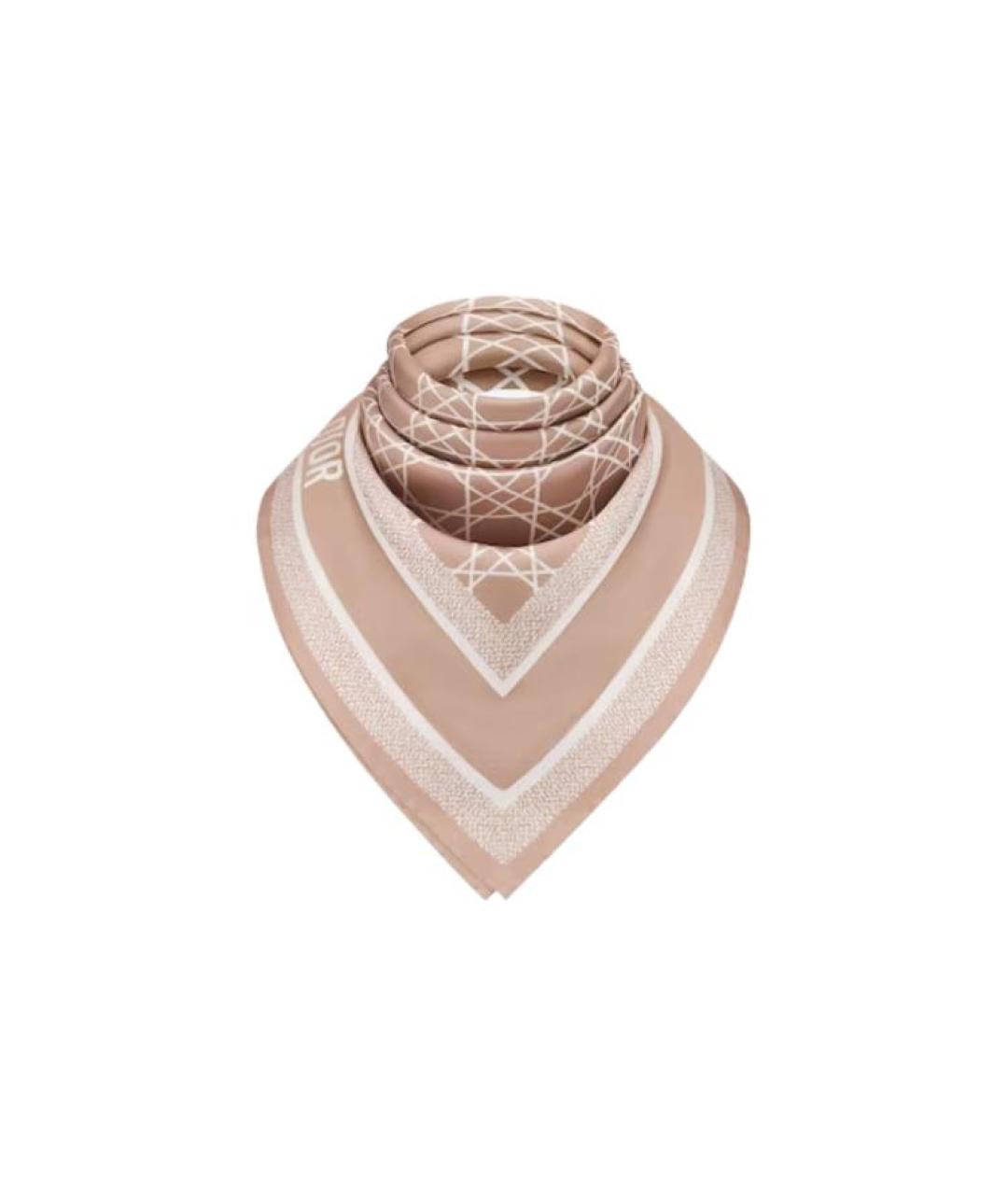 CHRISTIAN DIOR Розовый шарф, фото 3