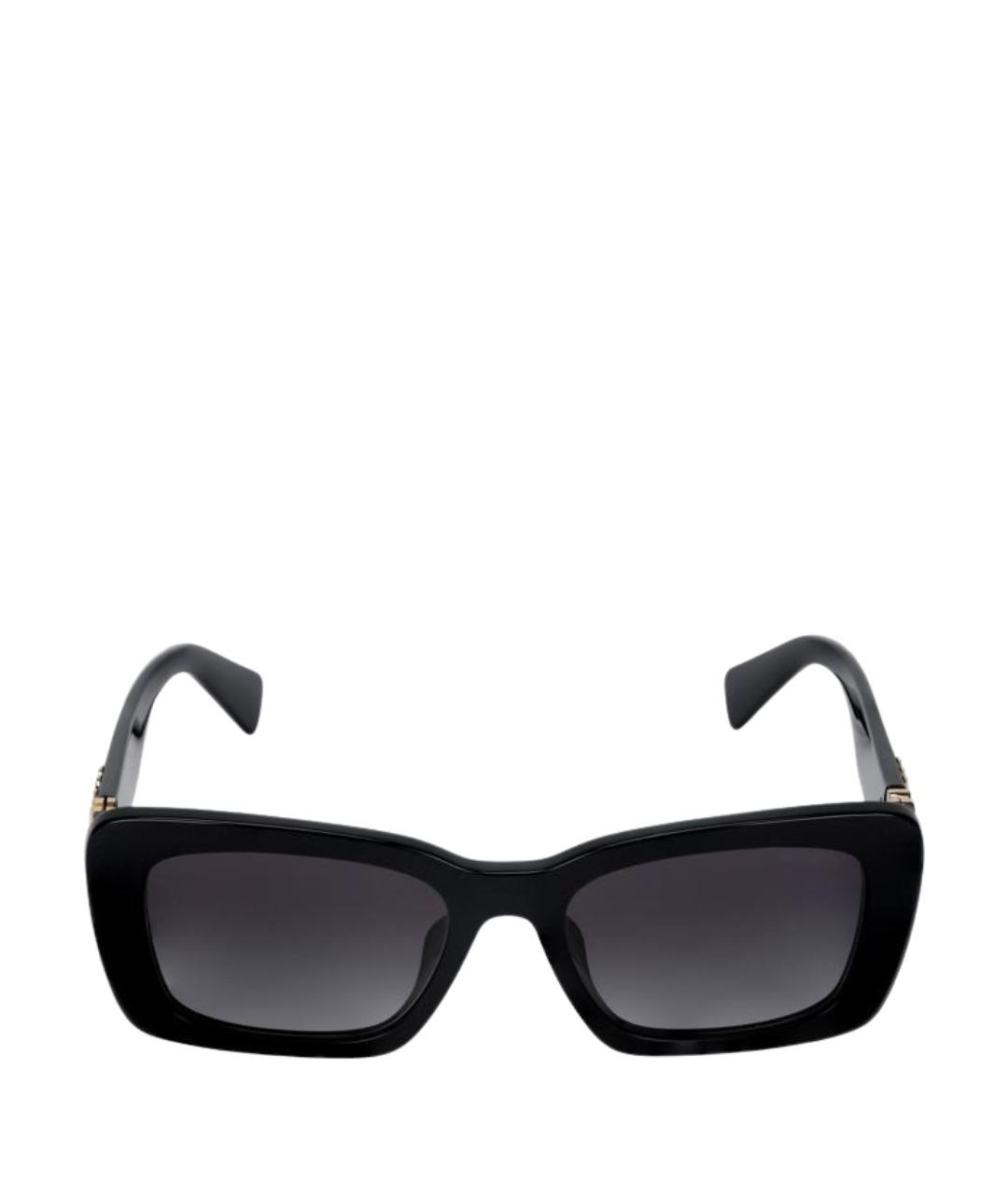 MIU MIU Черные пластиковые солнцезащитные очки, фото 1