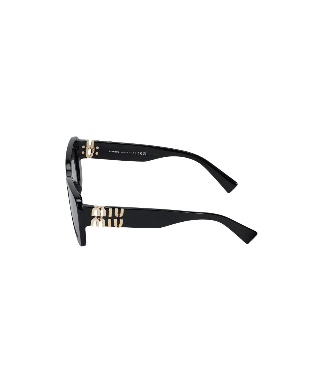 MIU MIU Черные пластиковые солнцезащитные очки, фото 3