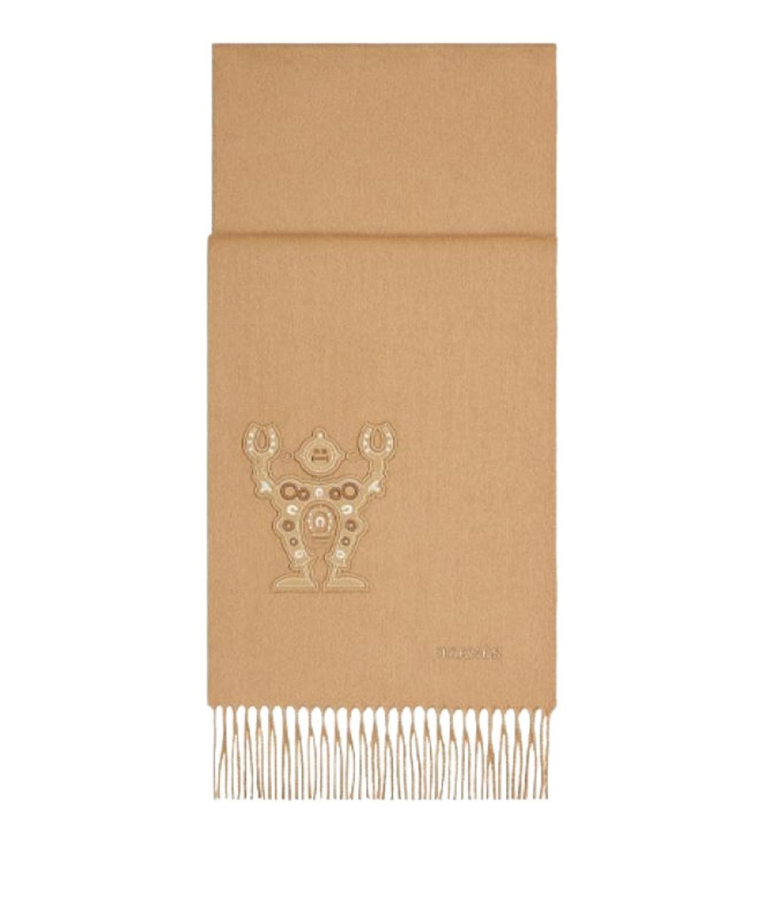 HERMES Бежевый шарф, фото 1