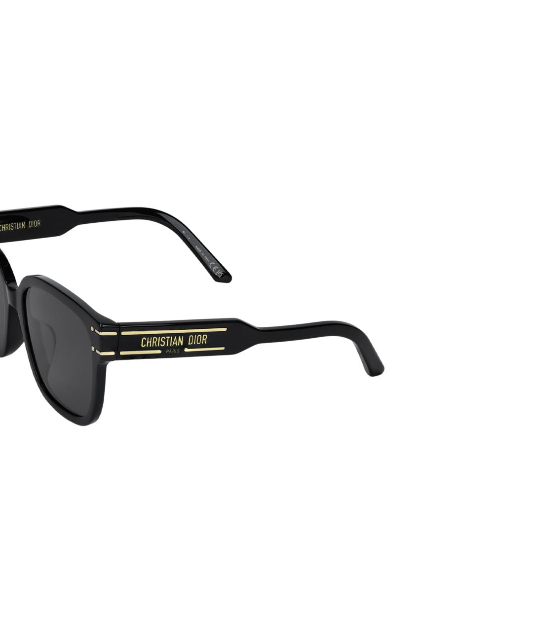 CHRISTIAN DIOR Черные пластиковые солнцезащитные очки, фото 4
