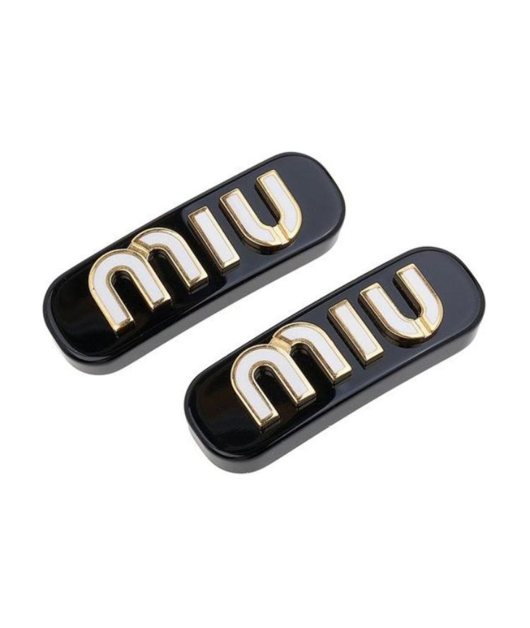 MIU MIU Черная заколка, фото 1