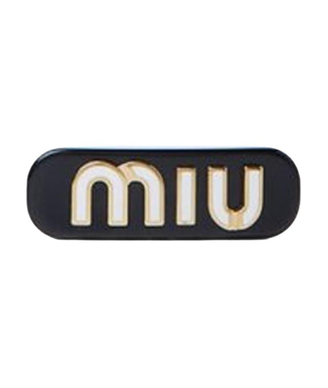 MIU MIU Черная заколка, фото 2