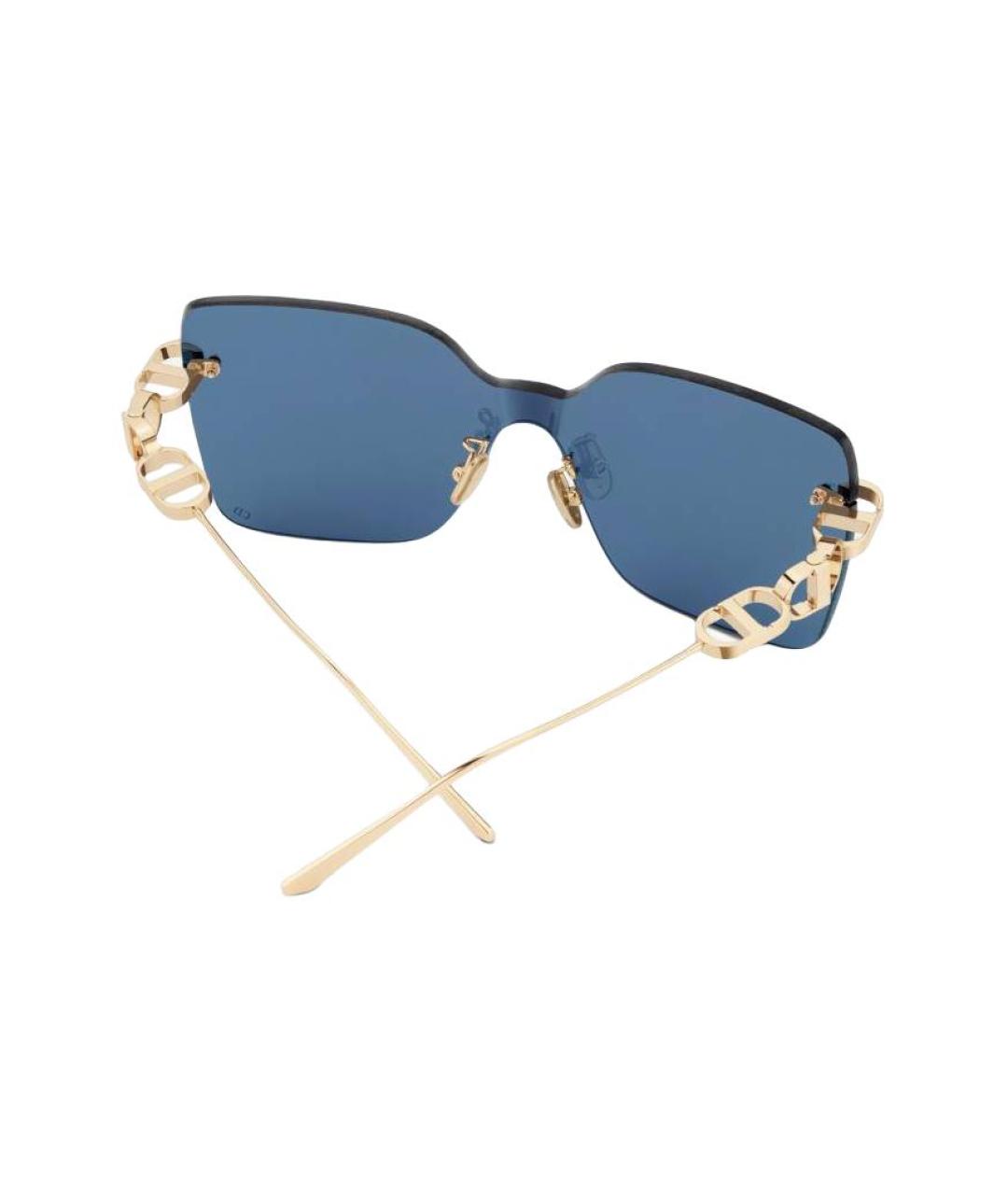 CHRISTIAN DIOR Золотые металлические солнцезащитные очки, фото 3