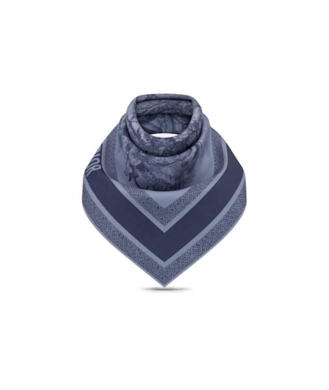 CHRISTIAN DIOR Синий шарф, фото 2