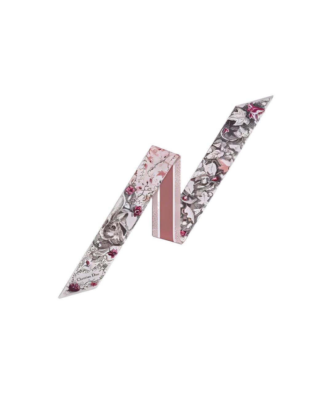 CHRISTIAN DIOR Розовый шарф, фото 3