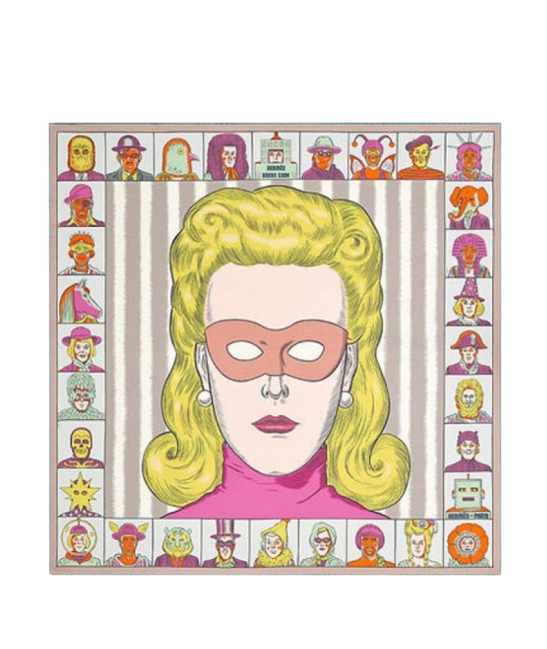 HERMES Оранжевый шарф, фото 1