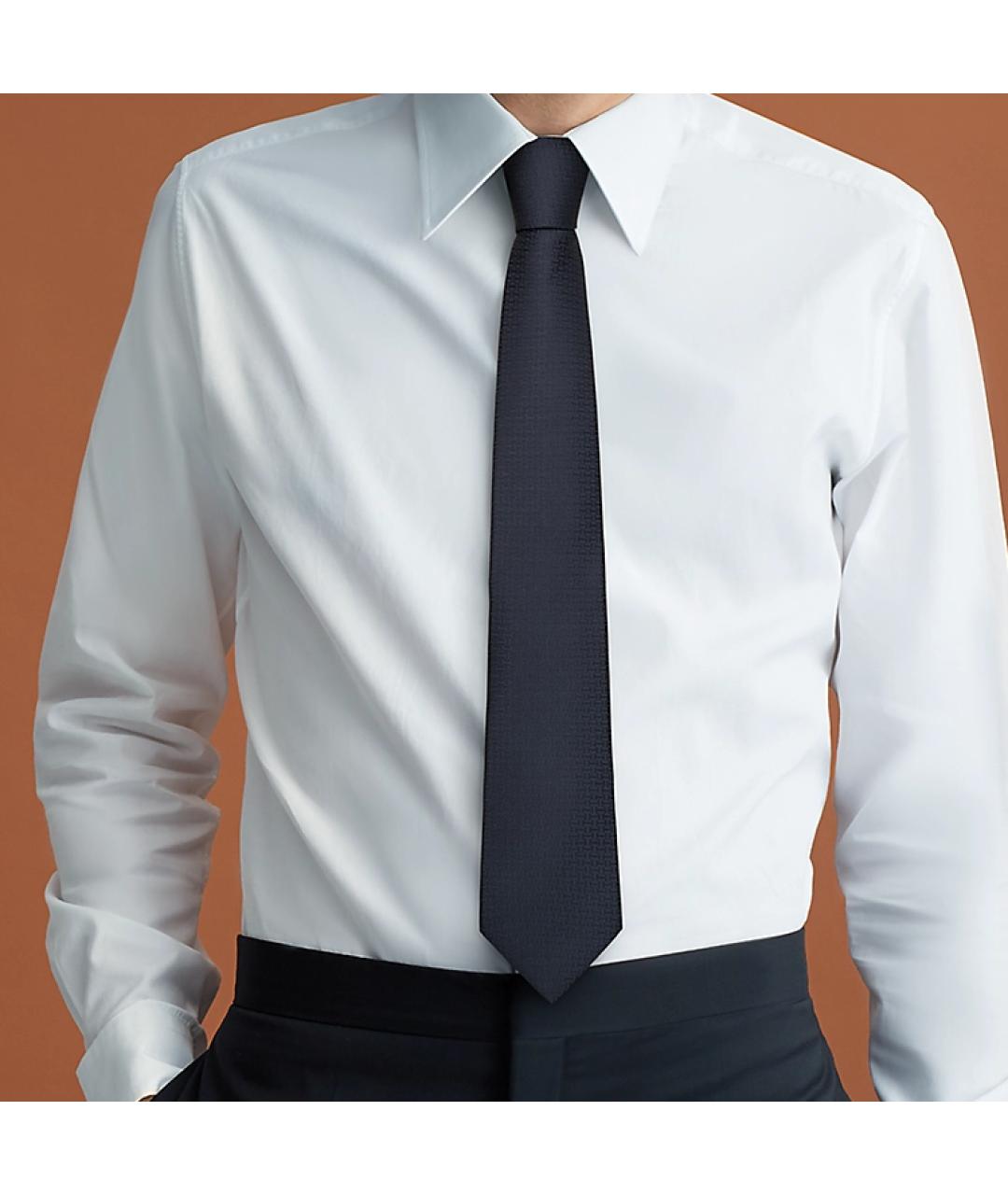 HERMES Темно-синий галстук, фото 2