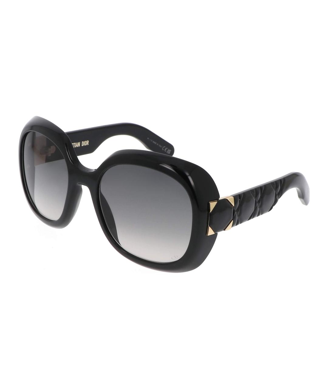 CHRISTIAN DIOR Черные пластиковые солнцезащитные очки, фото 1
