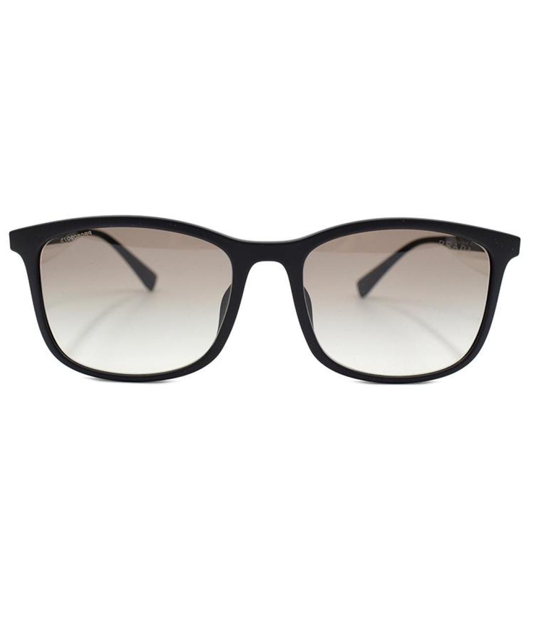 PRADA Черные пластиковые солнцезащитные очки, фото 1