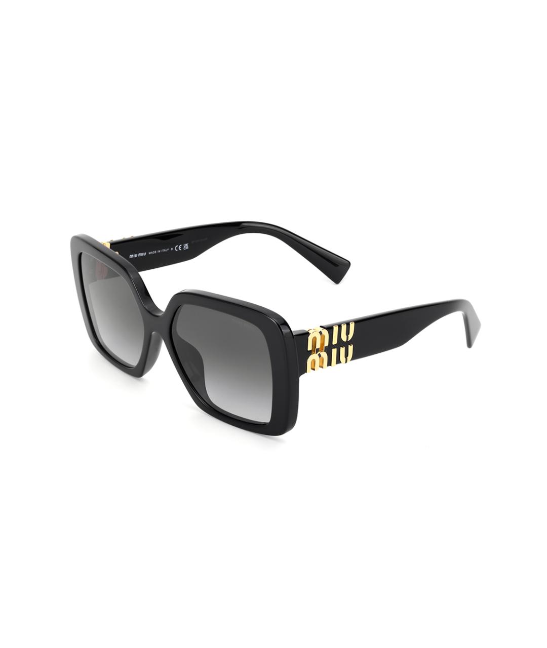 MIU MIU Черные пластиковые солнцезащитные очки, фото 1