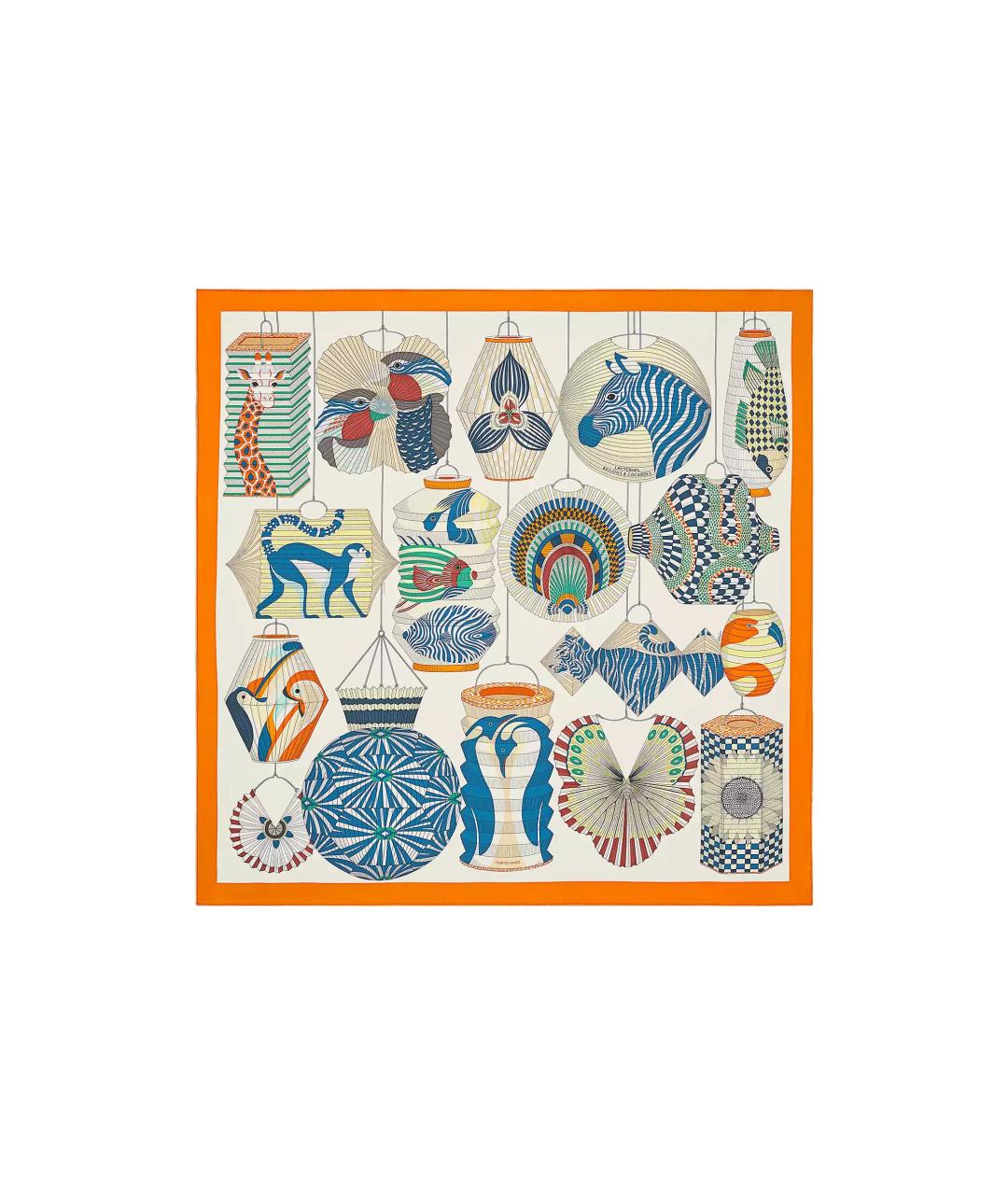 HERMES Бежевый шелковый шарф, фото 3