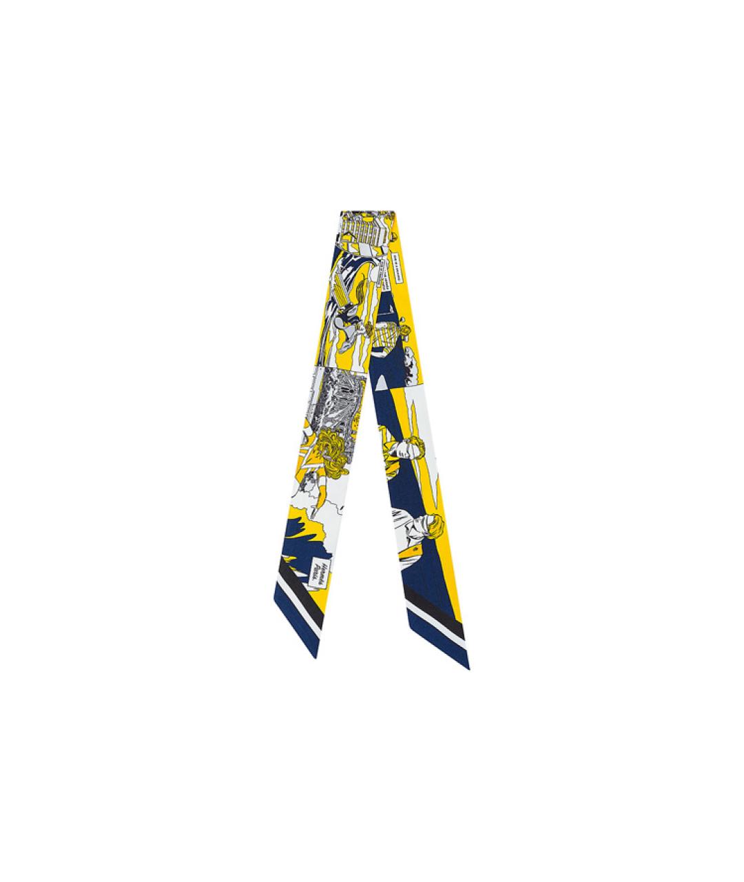 HERMES Мульти шелковый шарф, фото 3