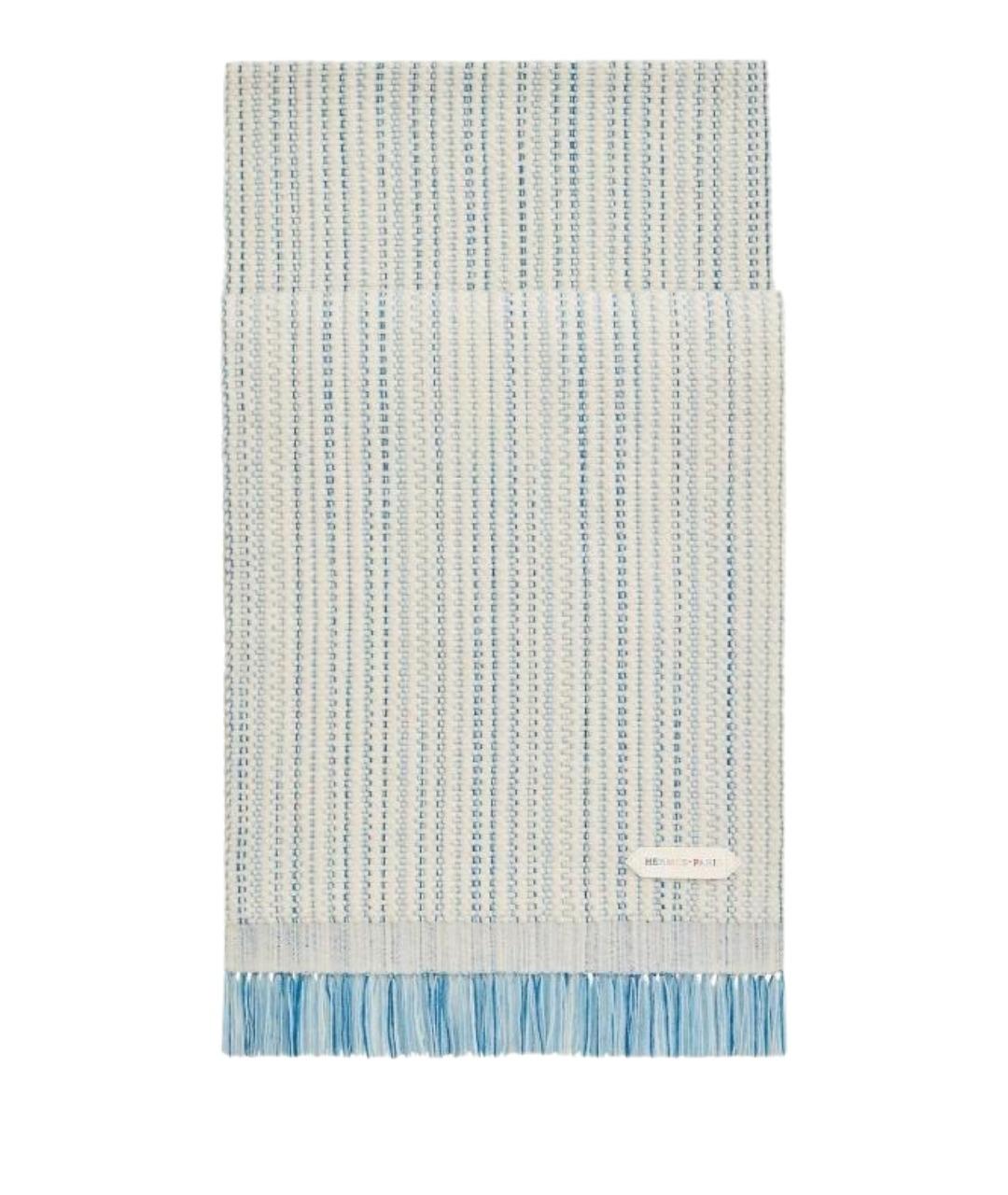 HERMES Голубой шарф, фото 1